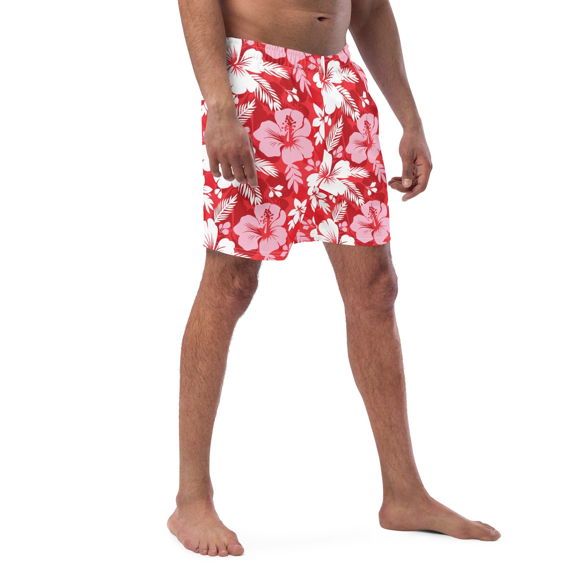 Pink Hibiscus Swim Trunks product image (7)