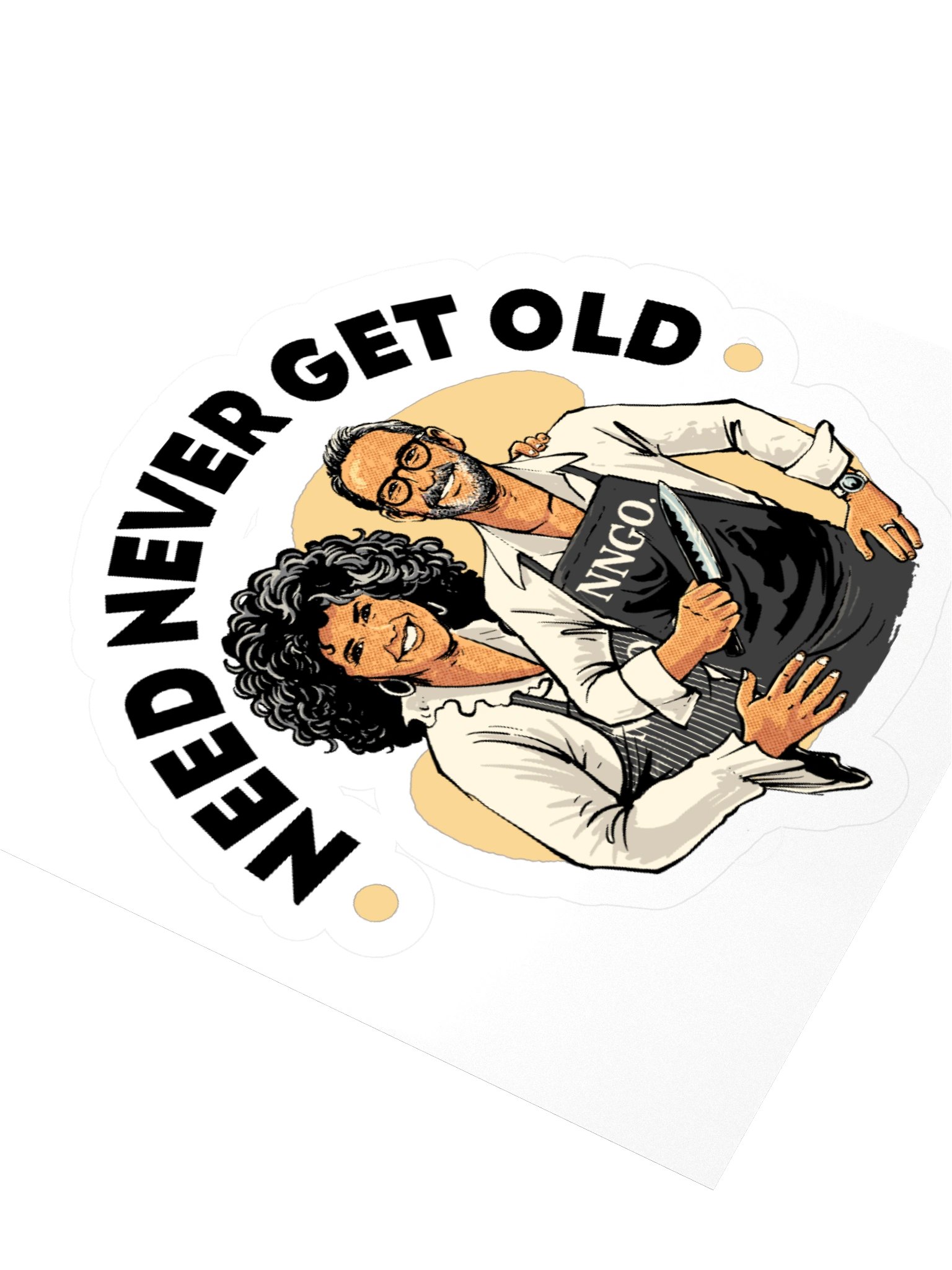 Need Never Get Old Cartoon Sticker product image (3)