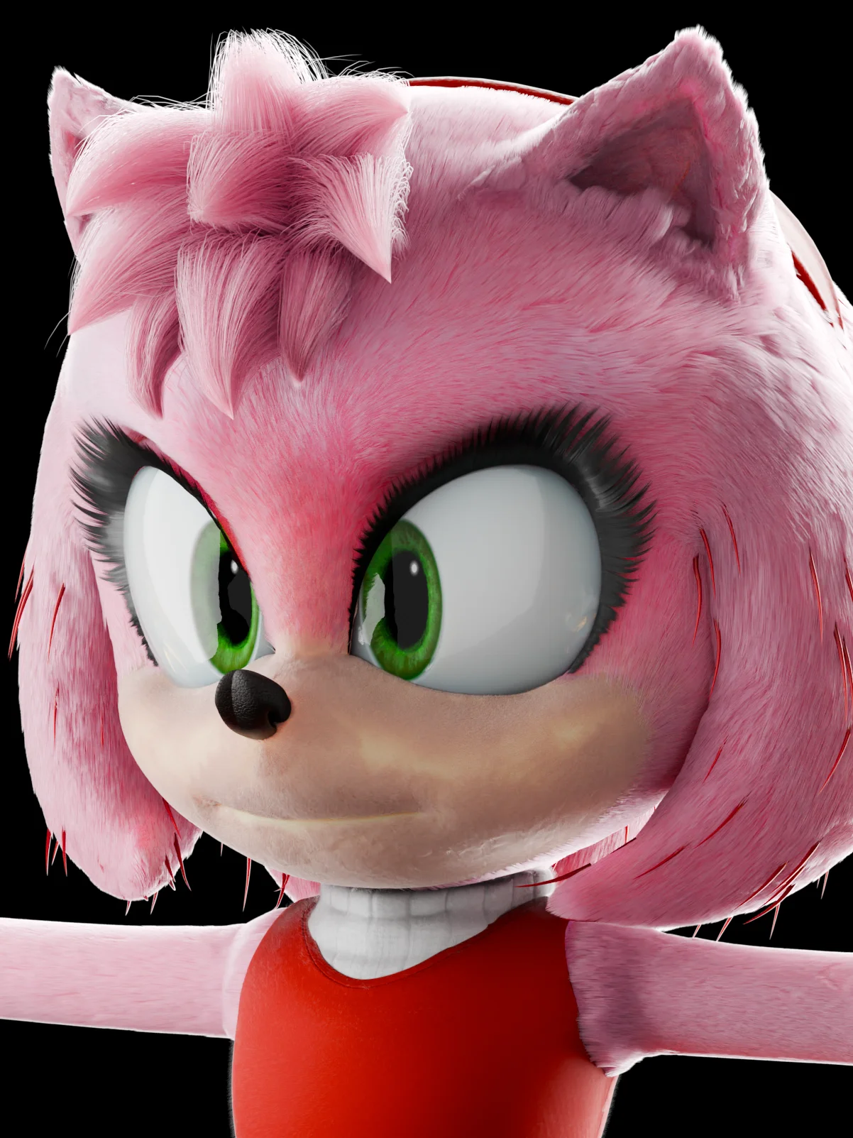 [.blend] Amy Movie Rig V3 - Sonic Movie product image (2)