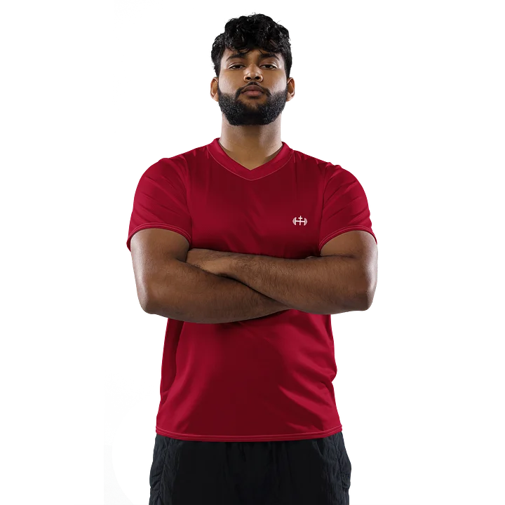 His House Mens Performance V-Neck T-Shirt - Red product image (2)