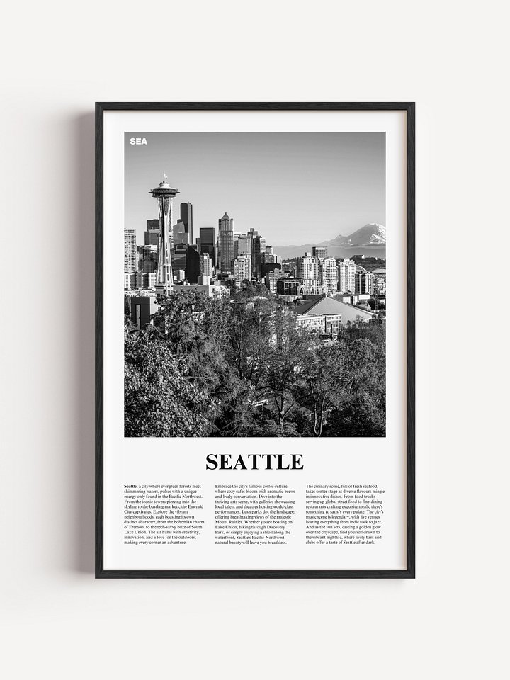 Seattle 01 Newspaper Poster product image (7)