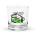 Green Lizard Rocks Glass