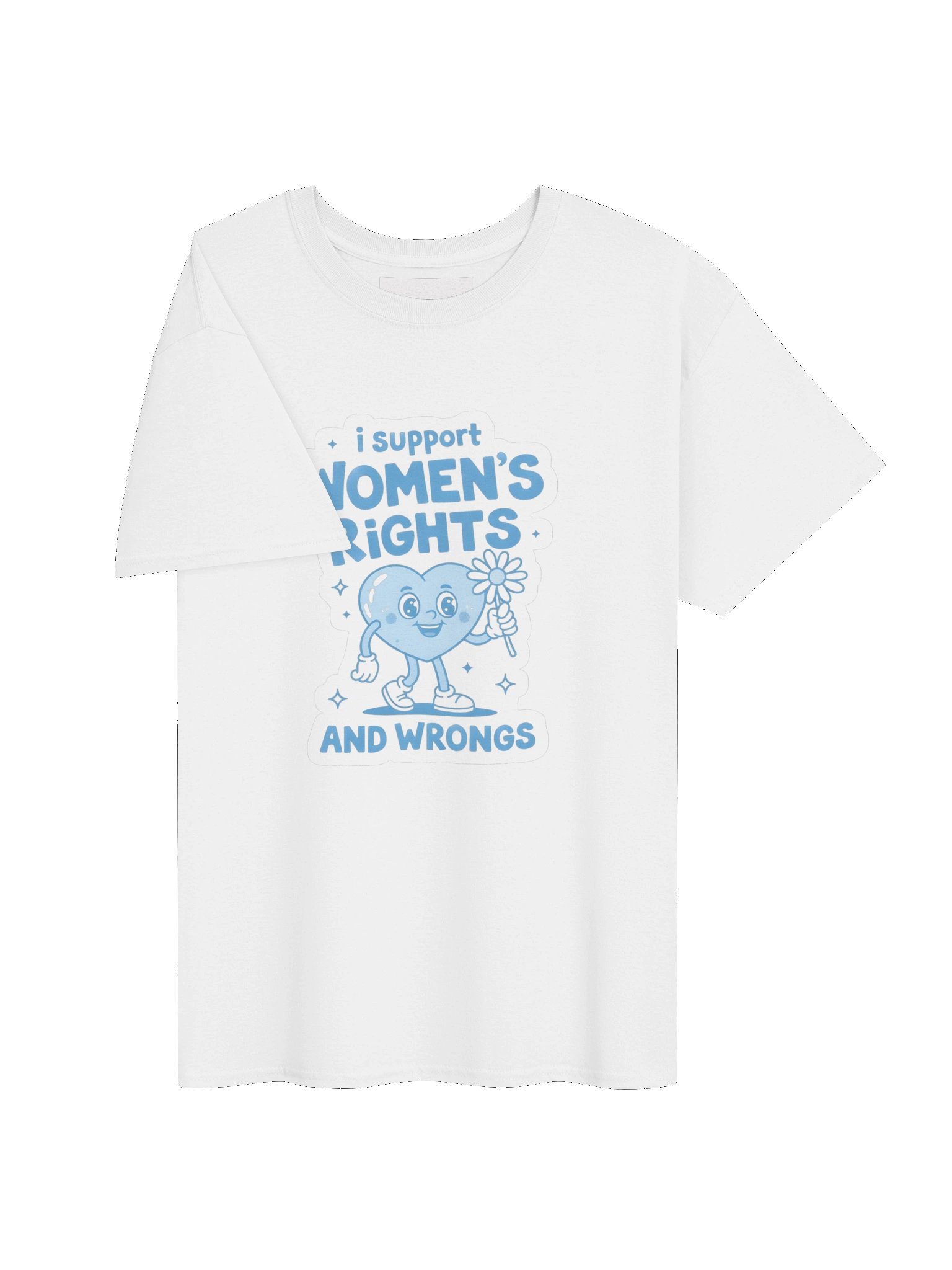 I support women's rights and wrongs BLUE HEART SHIRT product image (3)