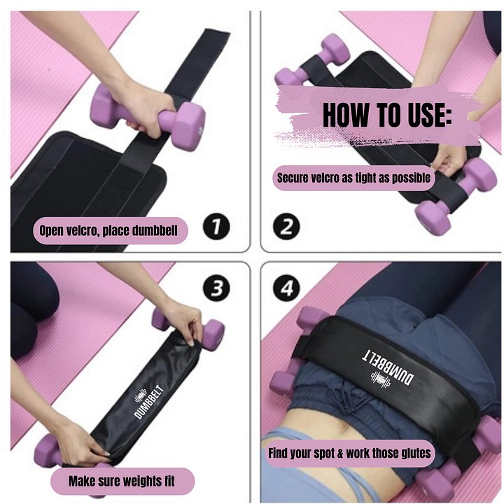 Pink DUMBBELT Hip Thrust Exercise Belt product image (2)