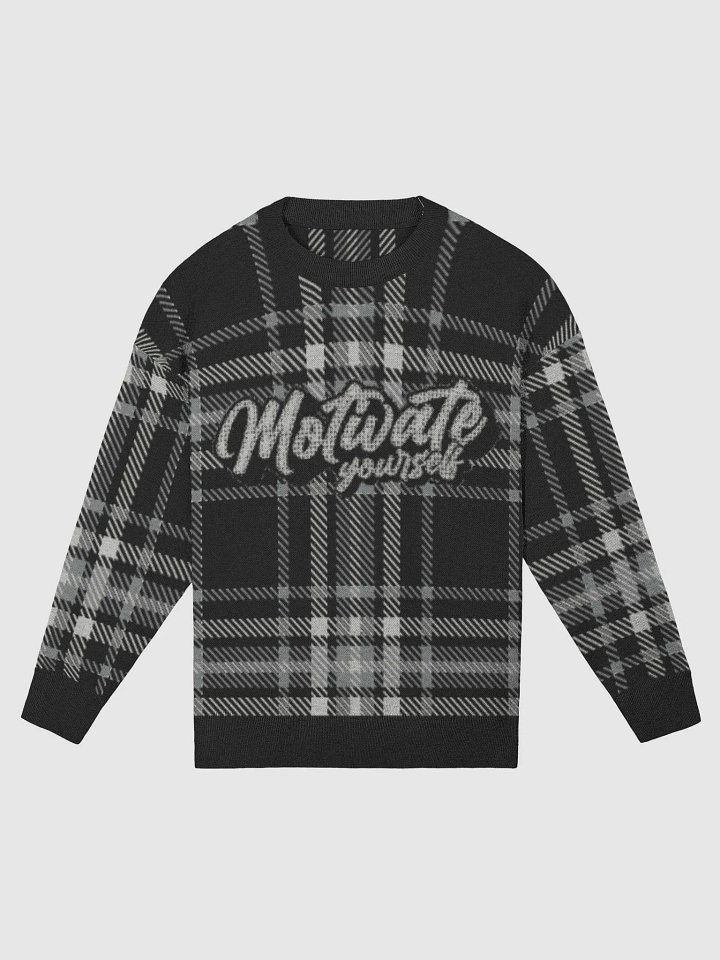 Motivate Yourself Plaid Crewneck Sweater product image (2)
