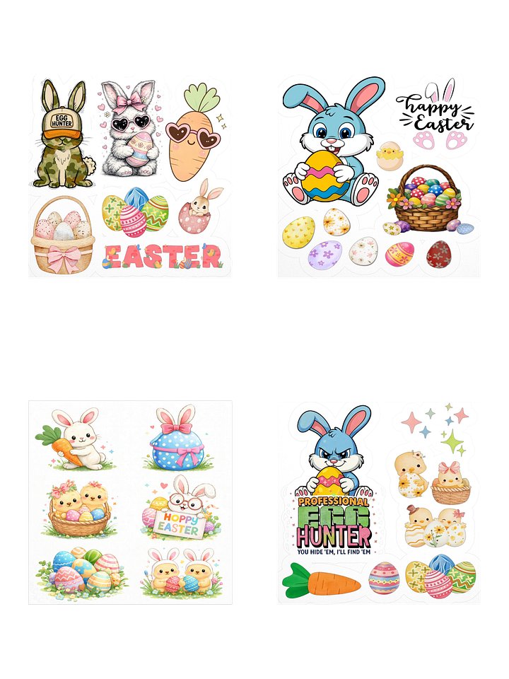 Easter Sticker Bundle – 4 Cute Easter Sticker Sheets (Save $6) product image (1)