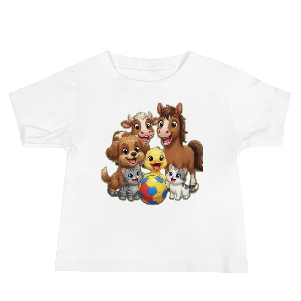 Farm Animal Friends & Soccer Ball Baby T-shirt product image (2)