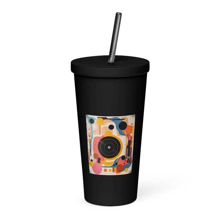 Insulated Tumbler With A Straw Retro Vinyl 2025 product image (1)