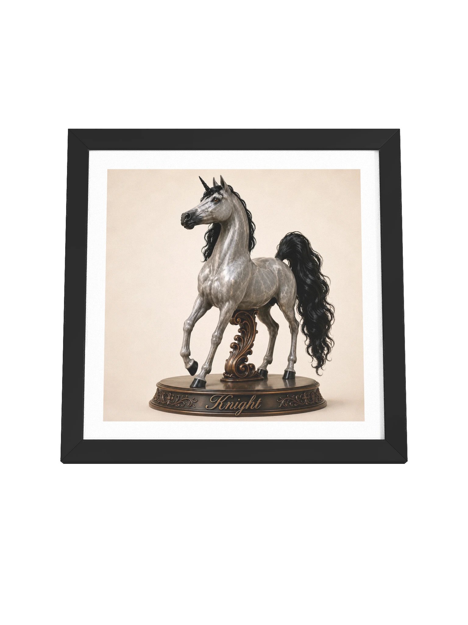Chess Collection — Knight Unicorn Framed Poster product image (58)