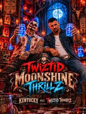 TWIZTID MOONSHINE THRILLZ 🔥 Kentucky feat. @twiztid_thoughtz| Outlaw Country Rap Kentucky feat. Twiztid Thoughtz Kentucky moonshine just got TWIZTID. Deep in the holler, Kentucky fires up the still... then Twiztid Thoughtz shows up with a little something electric blue. What starts as moonshine turns into a full-blown twisted backwoods hallucination — heavy 808s, sinister banjo, harmonica, wah-driven bass, screaming guitars, creepy clown vocals, Dirty South rap, and enough madness to turn the whole holler upside down. 🥃 Raise that jar. 🔥 Turn it up. 🤡 And whatever you do... don't ask what's in the blue moonshine. TWIZTID MOONSHINE THRILLZ! If you enjoy Dirty South country rap, Hick Hop, outlaw country, horrorcore, heavy rap rock, and Appalachian backwoods music, crank this one LOUD. 🎵 Kentucky feat. Twiztid Thoughtz Follow, repost, like, and share it with somebody crazy enough to try the blue jar. #TwiztidMoonshineThrillz #CountryRap #HickHop #OutlawCountry #KentuckyRootsMusic #TwiztidThoughtz #Moonshine #DirtySouth #CountryRapMusic #RapRock#funnyvideo #music #FunnyCountryRap #Hollerween #fpv #funny #ComedyMusic