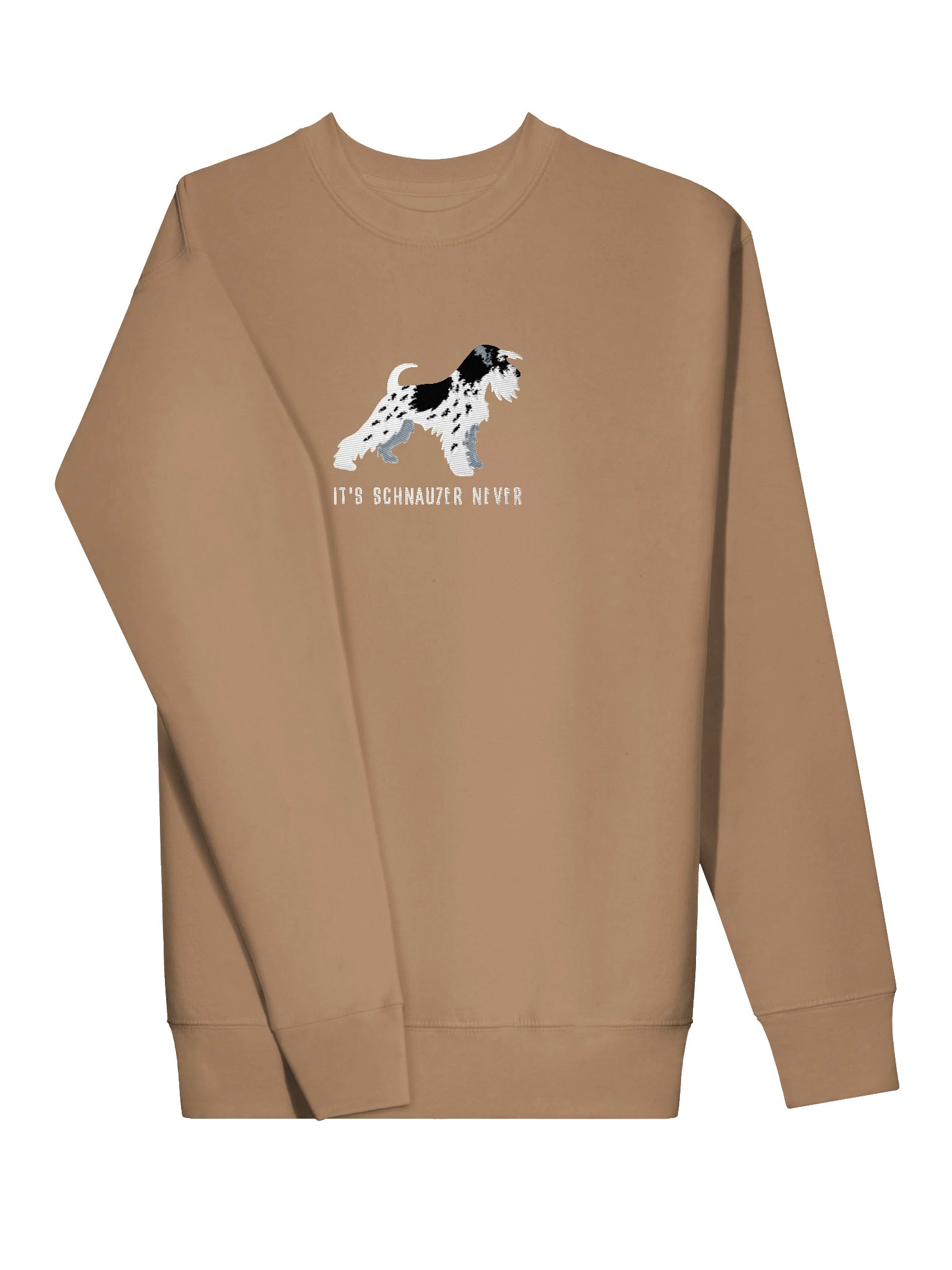 It's Schnauzer Never Sweatshirt (Embroidered) of a Miniature Schnauzer(Parti Black & White) product image (59)