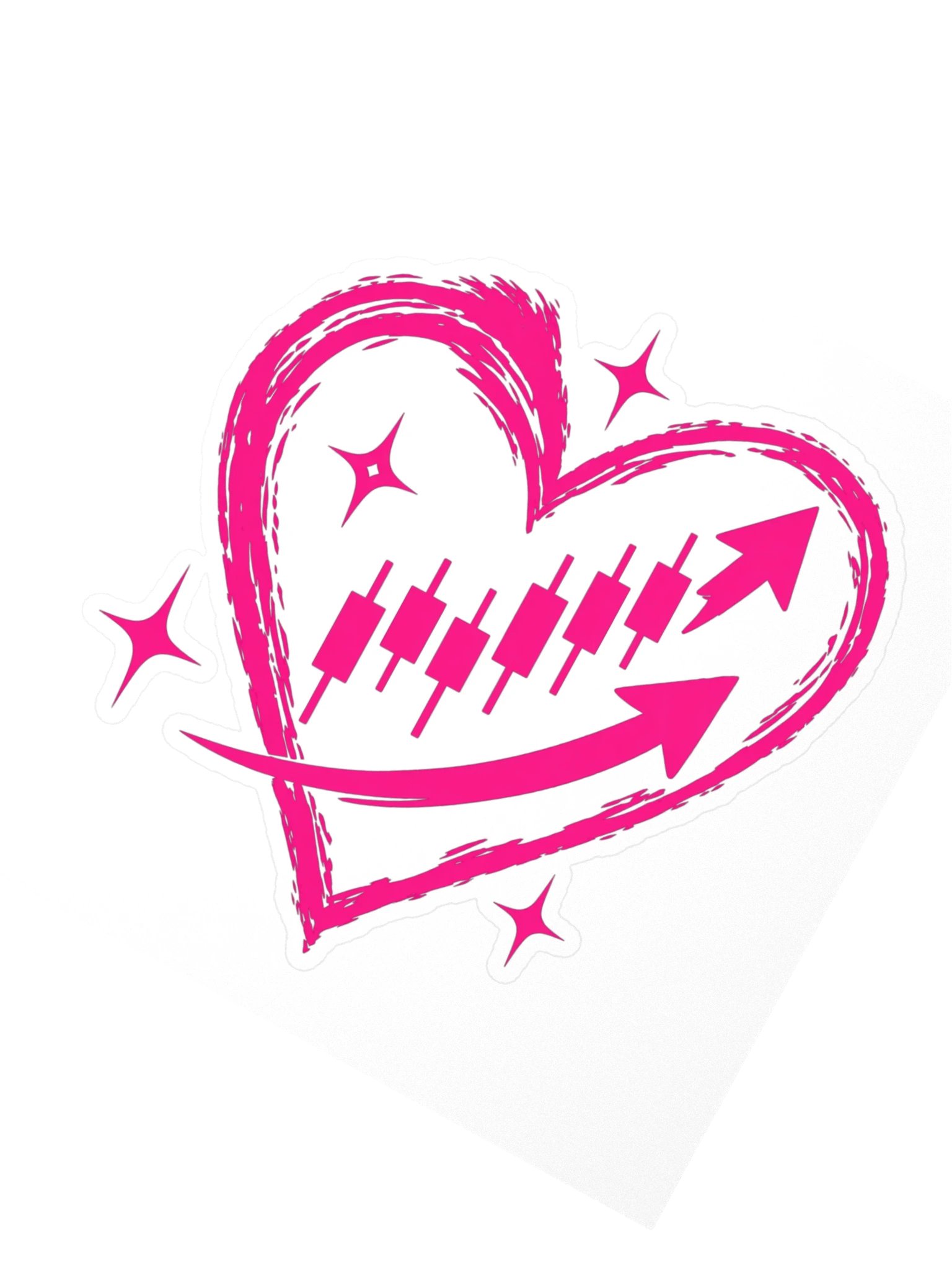 $PINK COIN Heart Sticker product image (2)