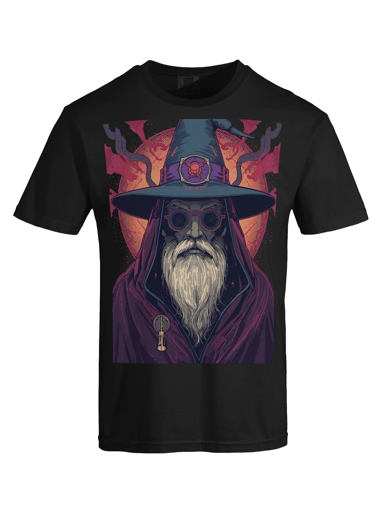 Retro Wizard Portrait Heavyweight T-Shirt product image (2)