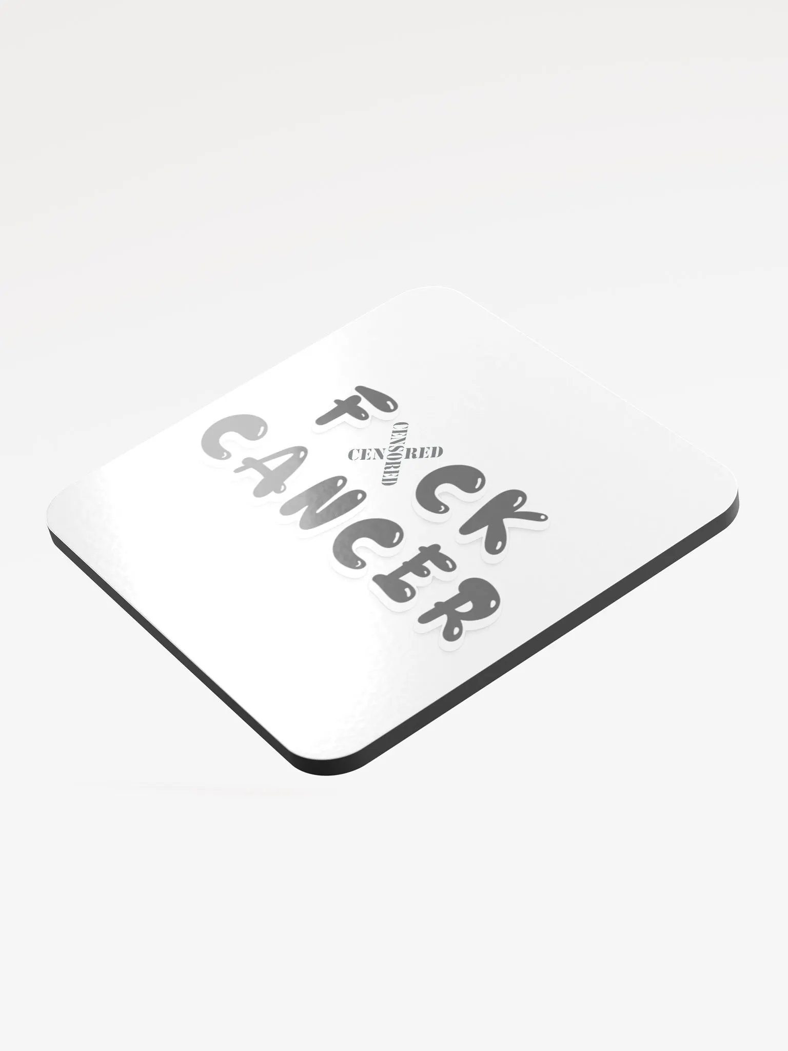 F*CK CANCER Glossed Cork Coaster product image (2)