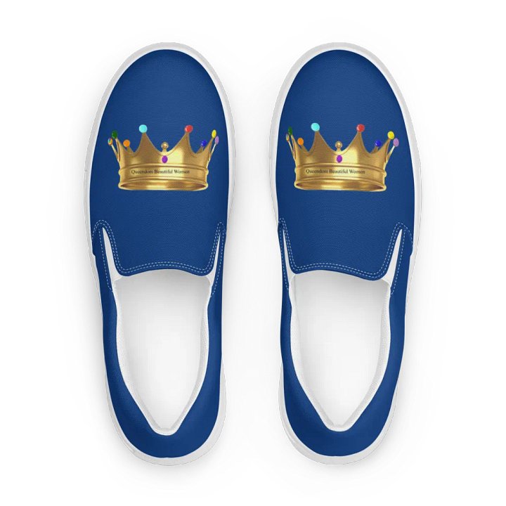 Queendom Beautiful Women Crown Canvas Shoes /Blue-Tanzanite (TM) product image (1)
