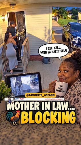 MOTHER-IN-LAW COCK BLOCKING?! Ain't no privacy safe when the ring camera is live and the tea is piping hot! . 
.
Look at this...