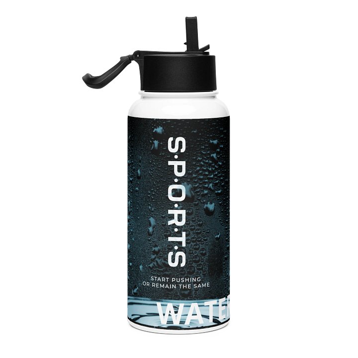 S.P.O.R.T.S Stainless Steel Water Bottle with a Straw Lid product image (1)