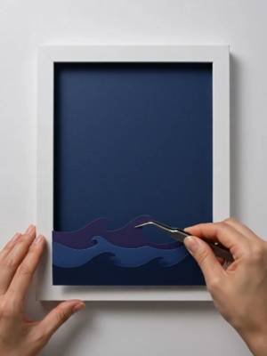Mom & Baby Whale Reunion 🐋🌙 (ASMR Paper Craft) #asmr #papercraft #shorts #satisfyingvideos #fyp