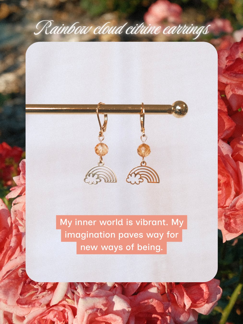 Rainbow cloud - Citrine earrings 🌈 product image (4)