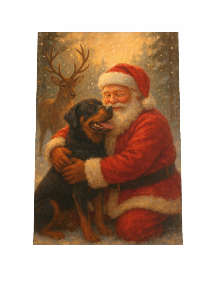 Rottweiler & Santa Poster product image (1)