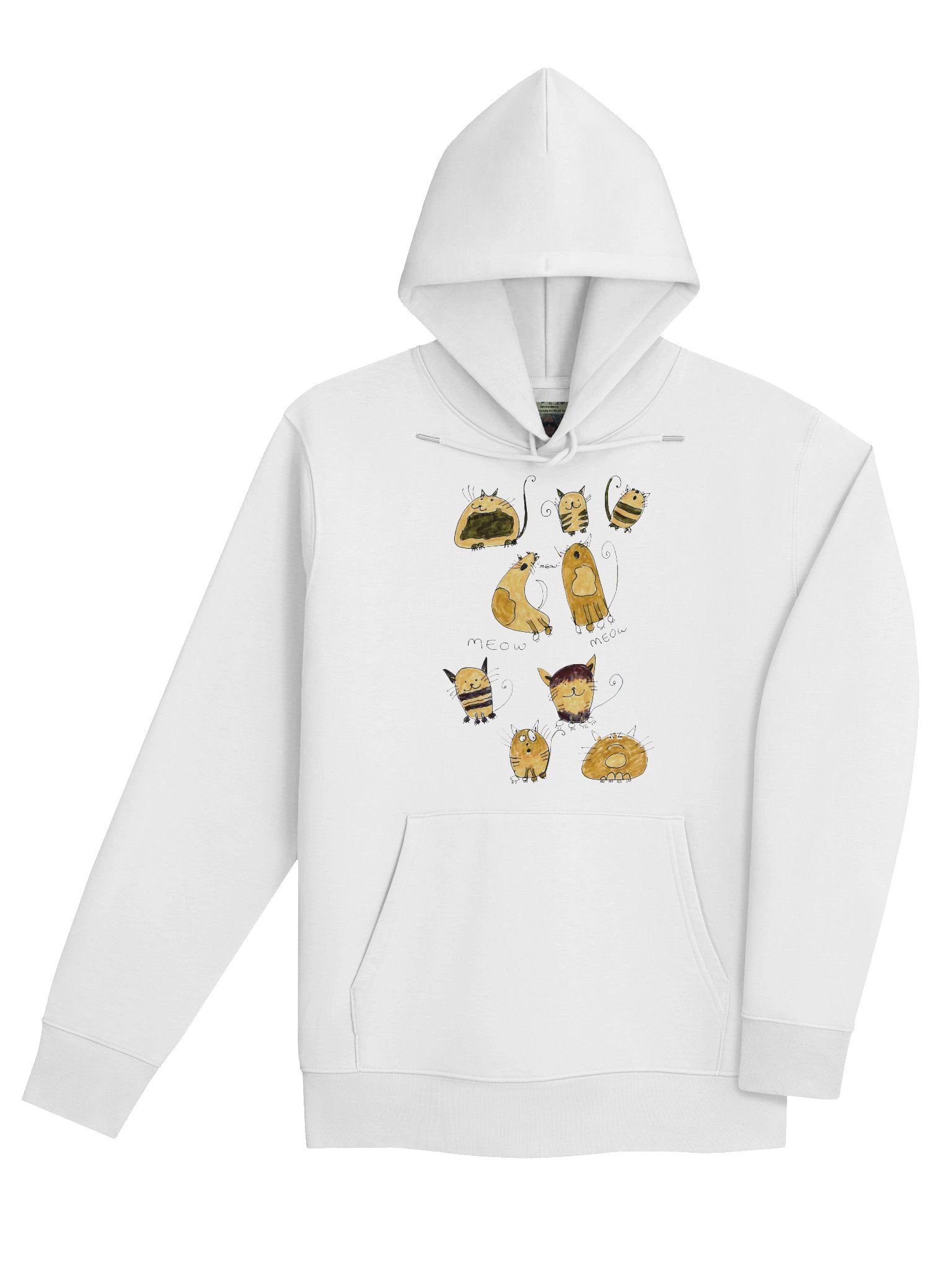 Abstract Cool Cats Unisex Organic Hoodie product image (6)