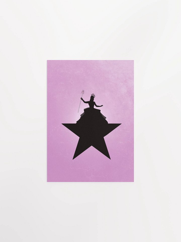 Wicked Star Poster – Glinda × Hamilton Mashup – Pink Enhanced Matte Print product image (1)