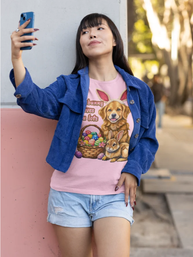Somebunny Loves You Lots Dog Easter Shirt product image (8)