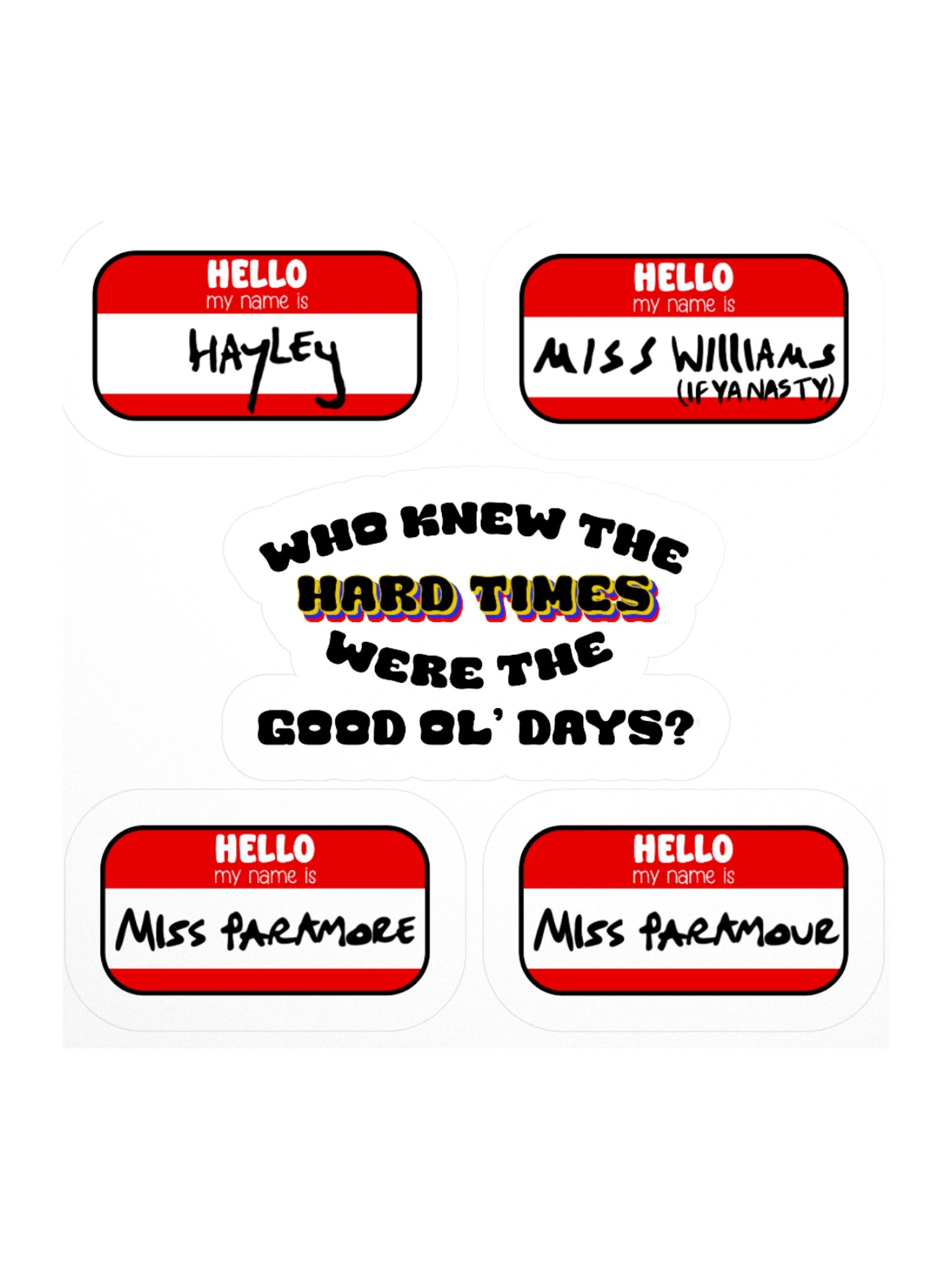 Good Ol' Days Name Tag Stickers product image (1)