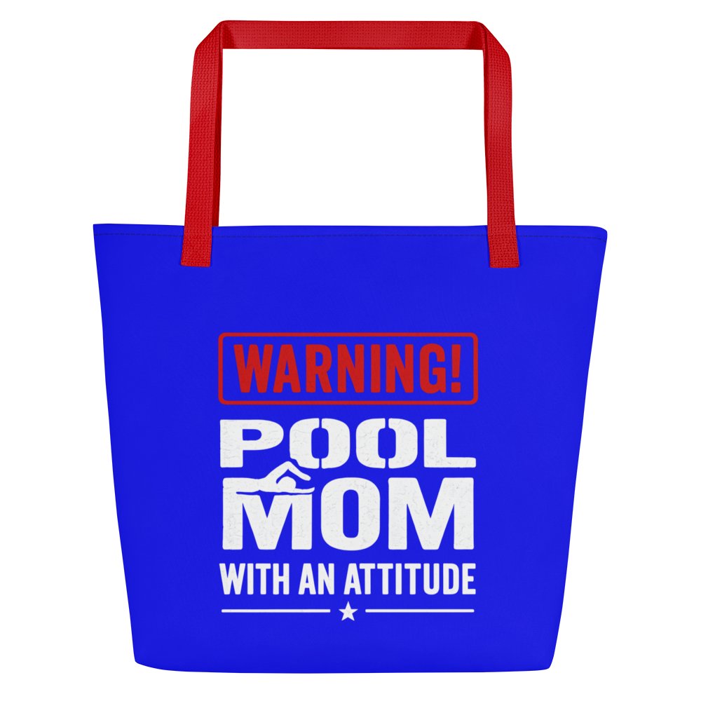 Pool Mom With An Attitude Marlins Tote Bag product image (1)