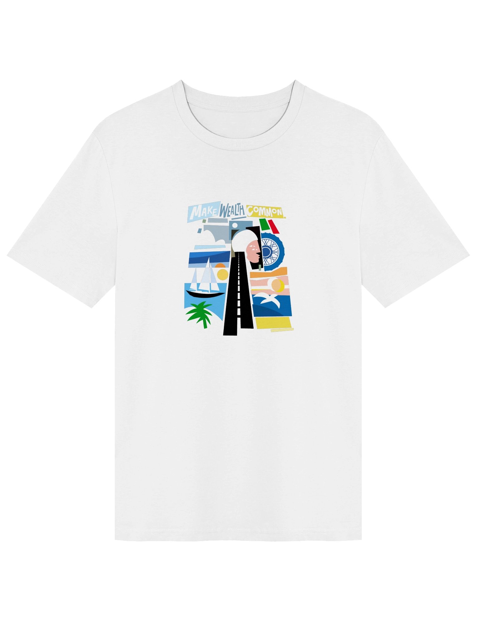 WHITE: Unisex Organic Ribbed Neck T-Shirt product image (1)