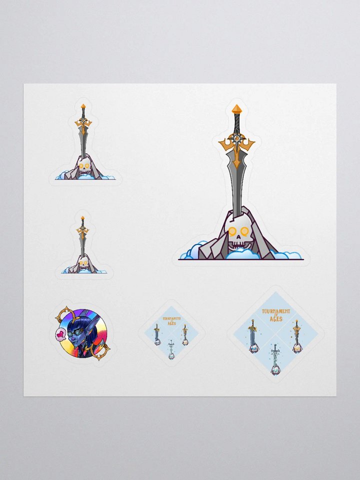 Sword in the Skull - Argent Variation - Sticker Sheet product image (1)