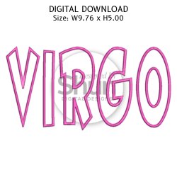 Virgo Applique Embroidery Design product image (1)