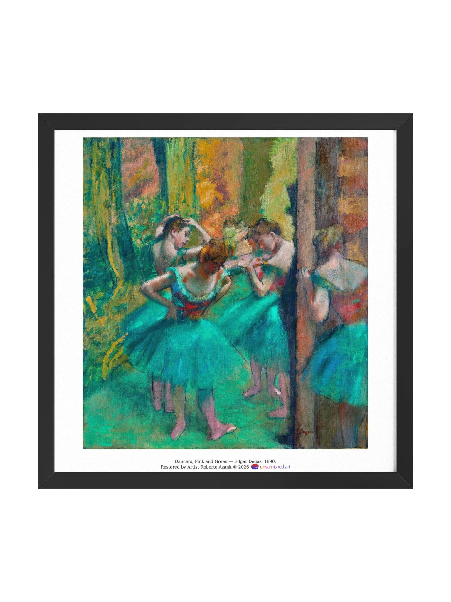 Dancers, Pink and Green — Framed Matte Poster product image (1)