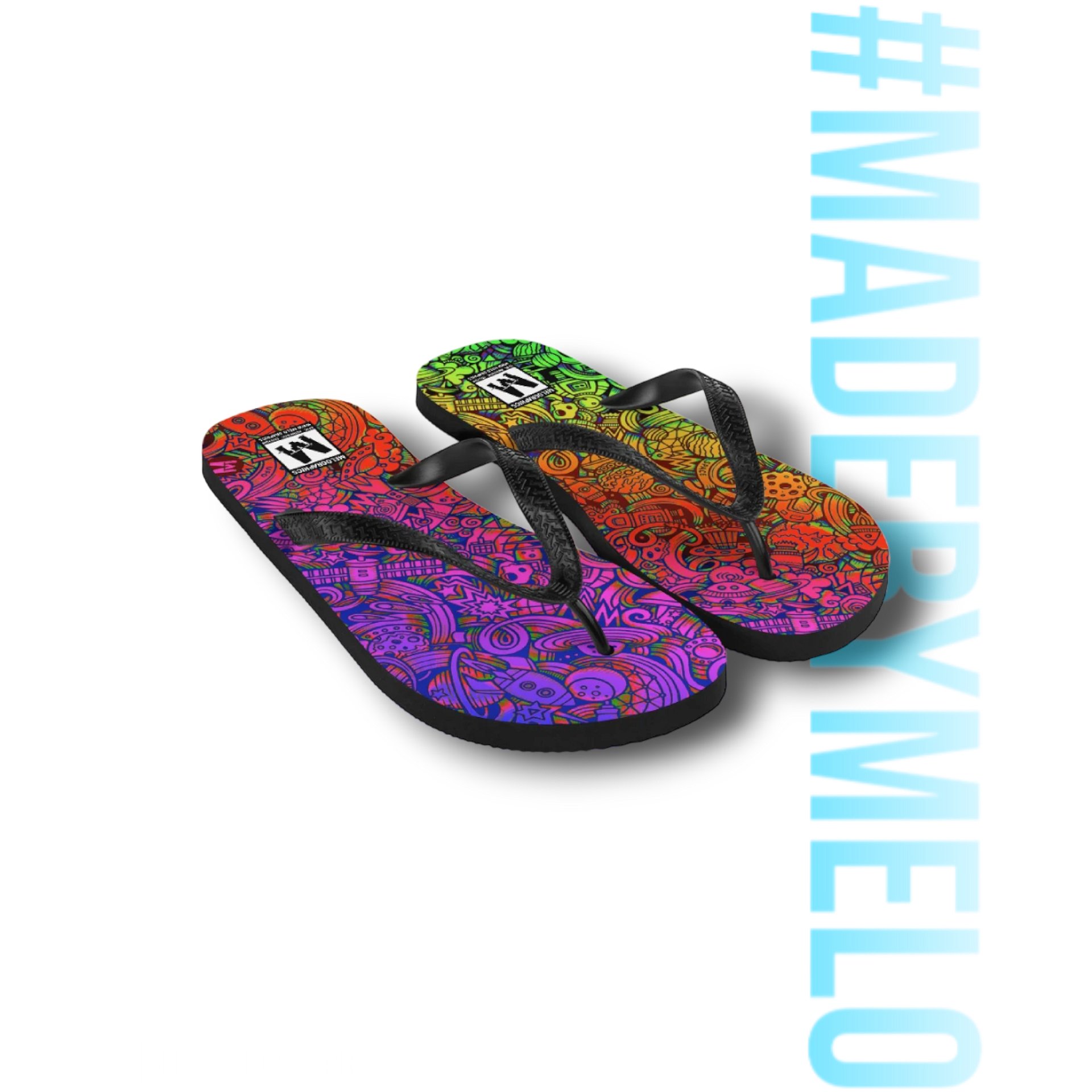Rainbow Space Scribble - Flip Flops | #MadeByMELO product image (5)