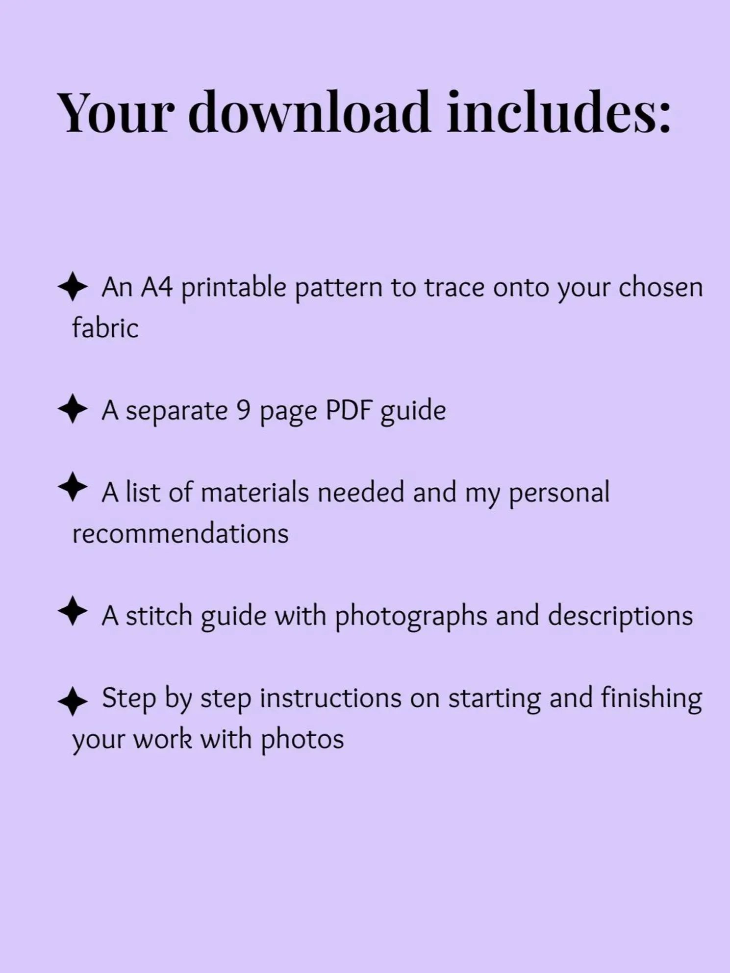 PDF hand embroidery pattern - Floral Bouquet, flower embroidery tutorial, digital stitch guide product image (2)