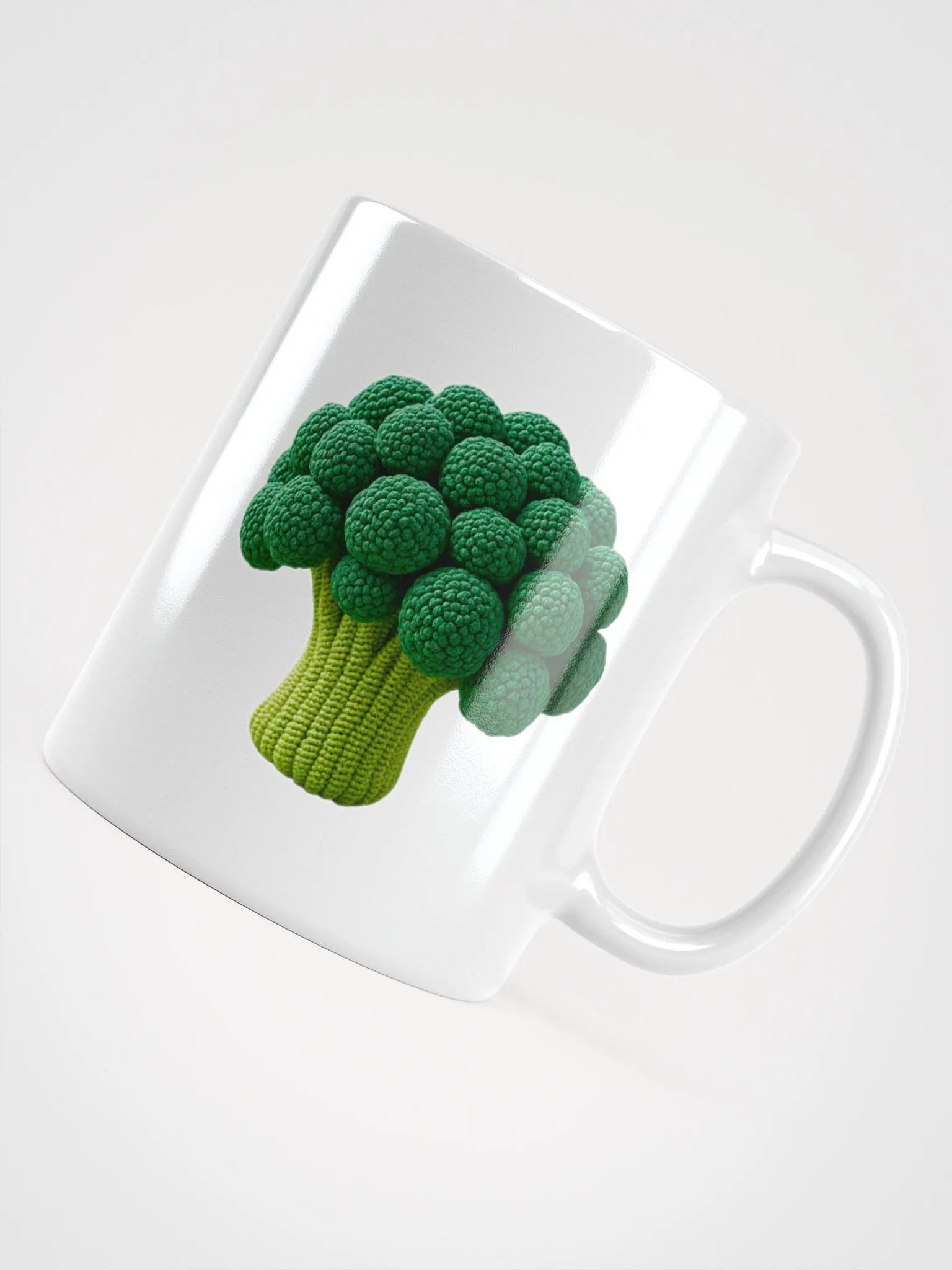 CozyAvocado White Glossy Broccoli Mug #1 product image (4)