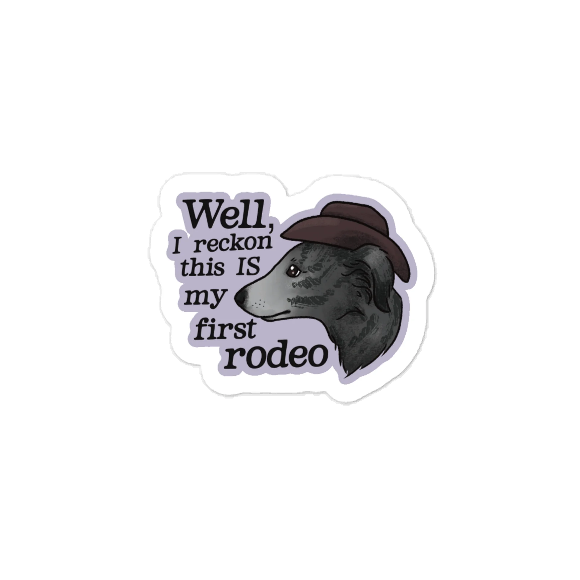 First Rodeo Puppy - Silver Brindle - Sticker product image (1)