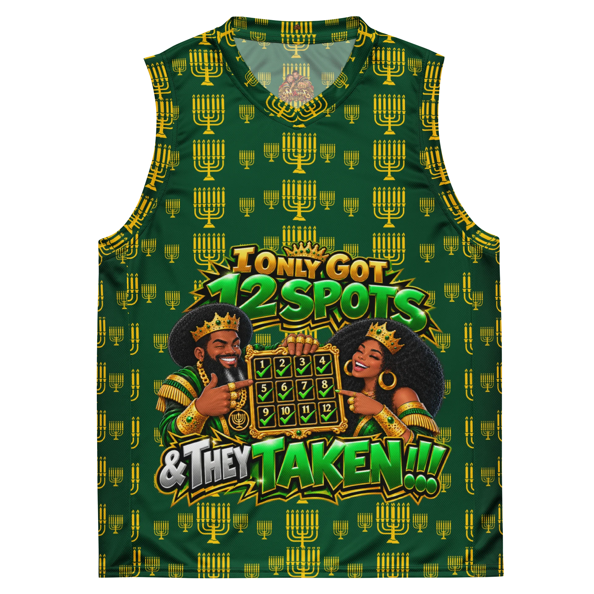 12 Spots Taken Basketball Jersey Green product image (2)