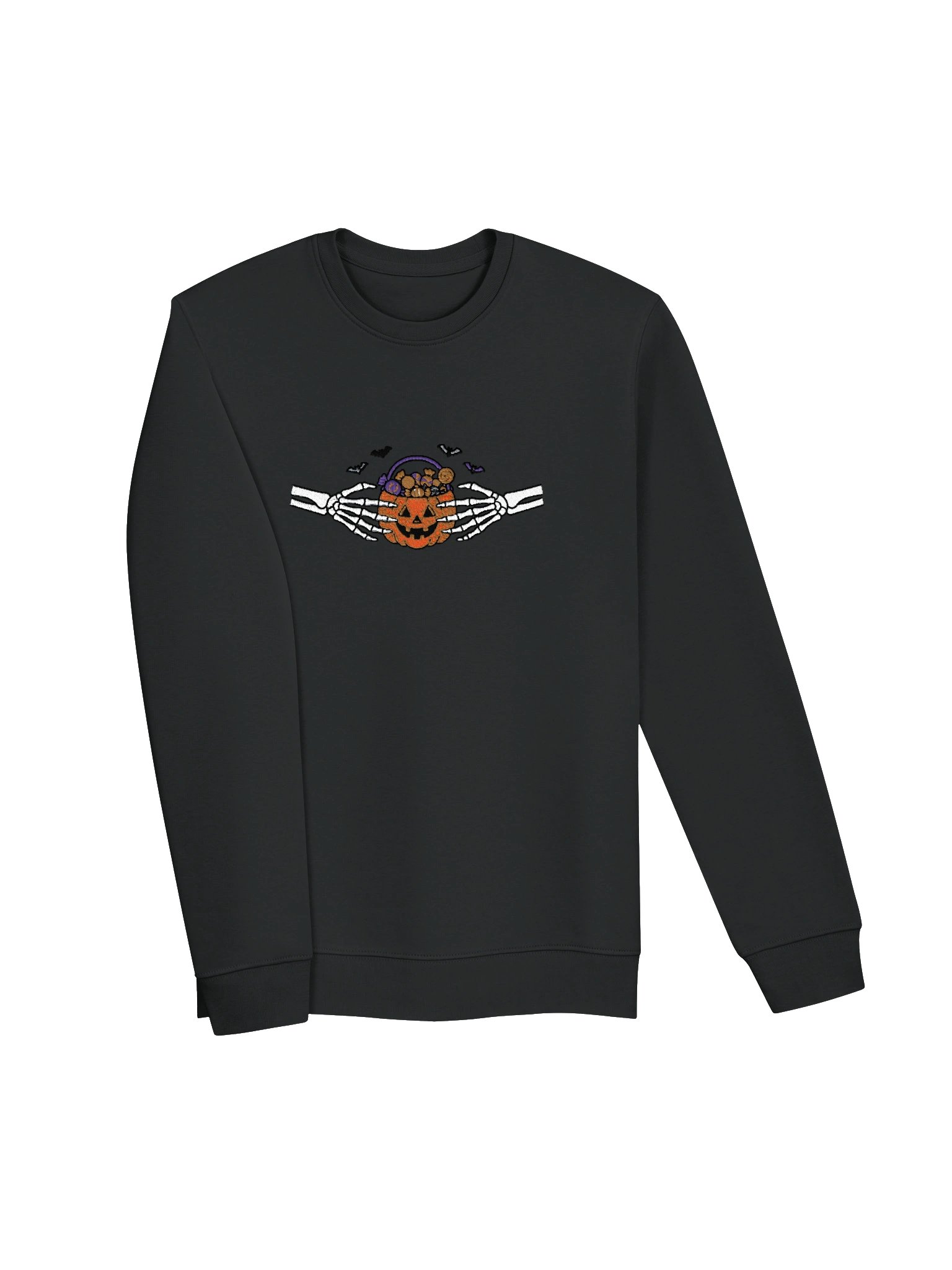 MINAY Originals | Halloween Edition Embroidered Skeleton & Pumpkin Unisex Sweatshirt product image (7)