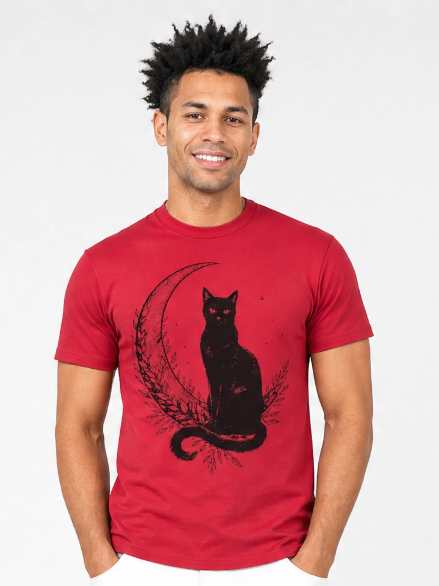 Celestial Cat Graphic T-Shirt product image (2)