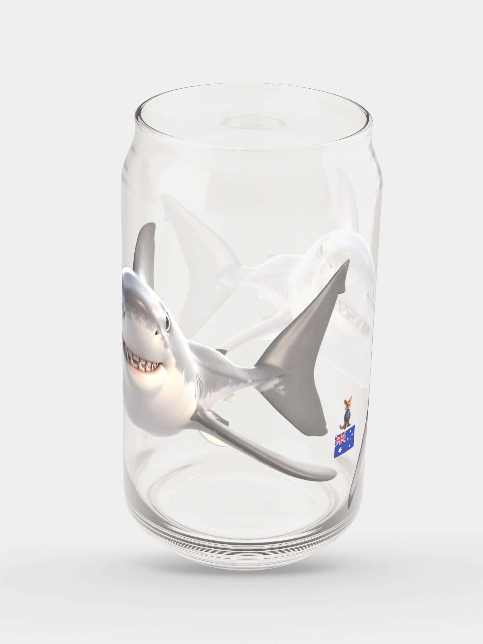 Come at me Bro Can Shaped Glass - Great White Shark Edition product image (2)
