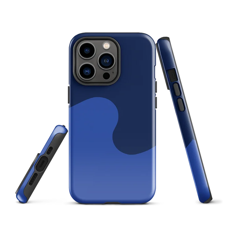 Deep Sea Blue Minimal Wave iPhone Case product image (2)