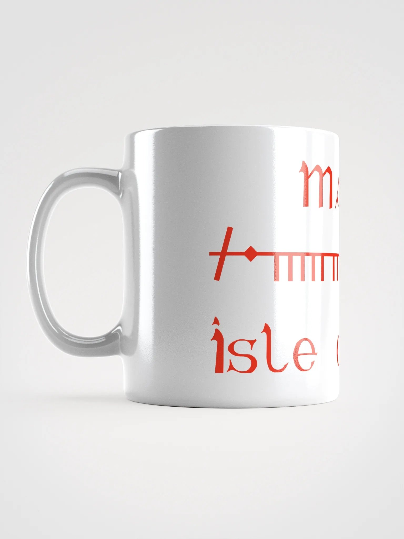 Mannin/Isle of Man Scholastic style Ogham white Mug product image (6)