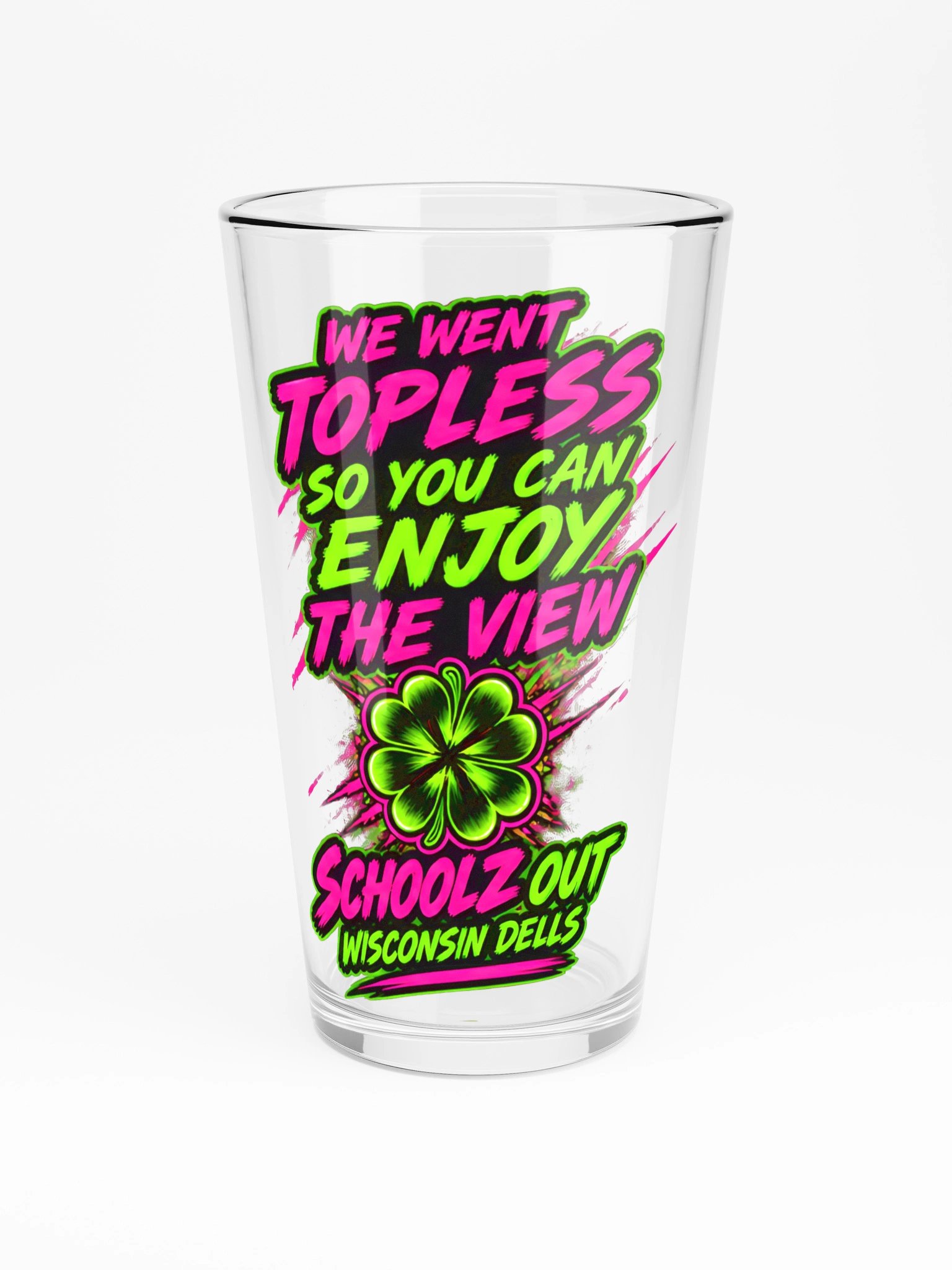 Schoolz Out Wisconsin Dells We Went Topless Pint Glass product image (3)