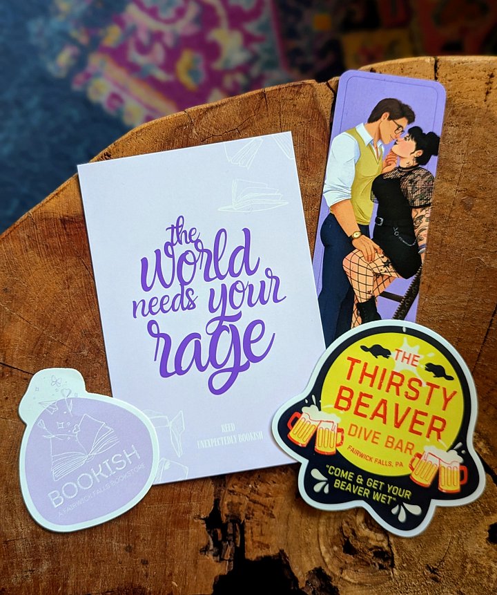 Unexpectedly Bookish Stickers, Bookmark, and Card product image (2)