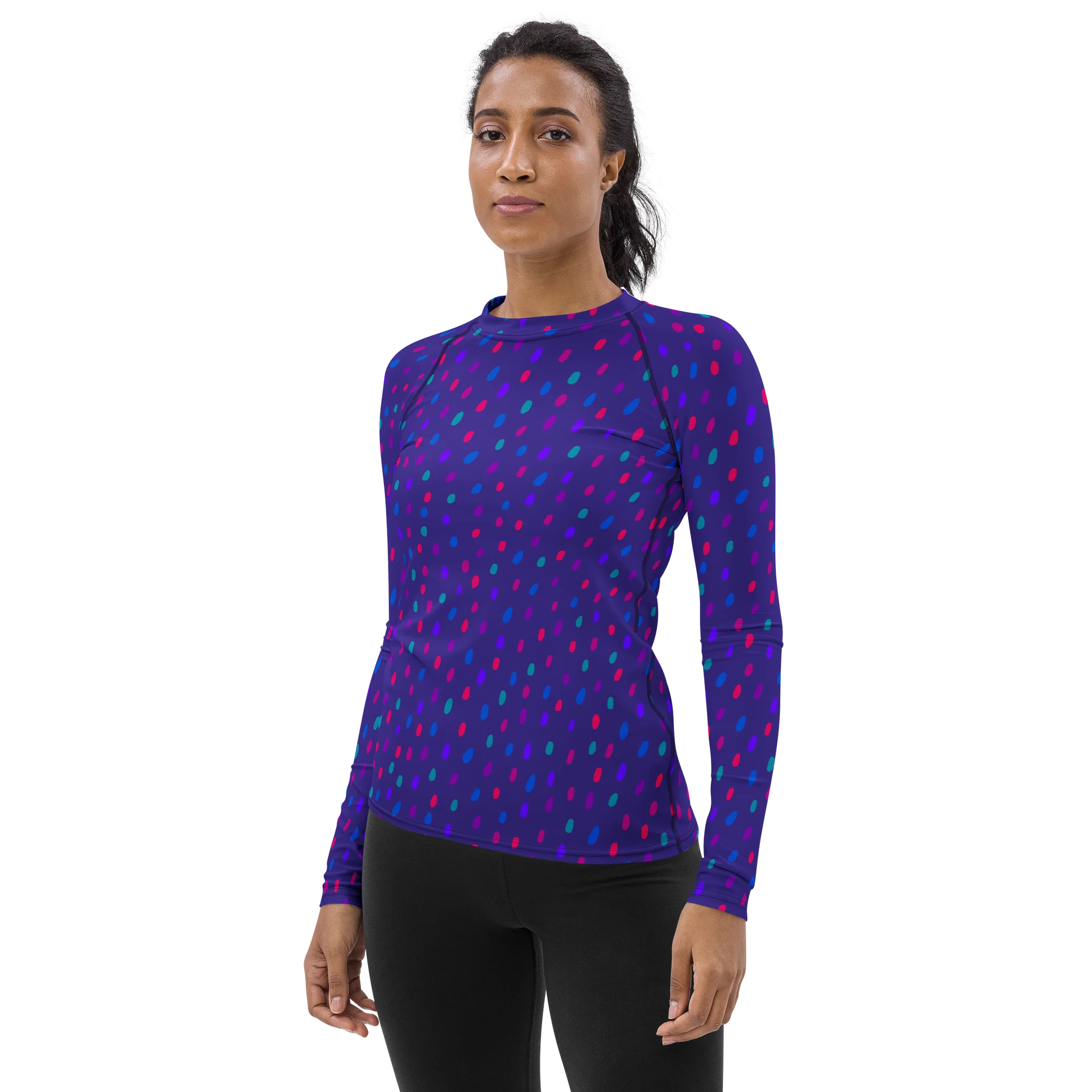 Vibrant Dots Womens Rash Guard Athletic Sportswear product image (3)