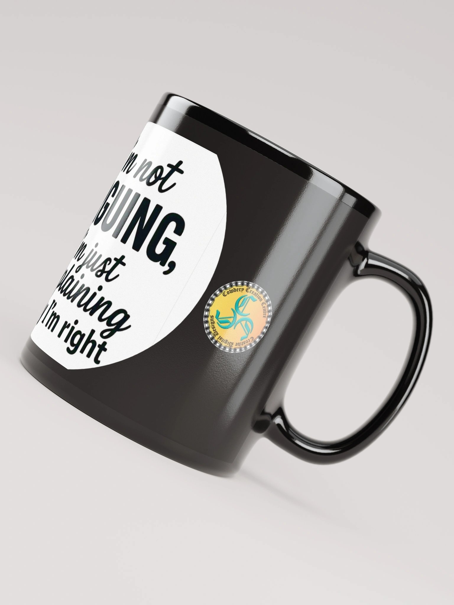 I'm Not Arguing (Male) Glossy Black Mug product image (4)