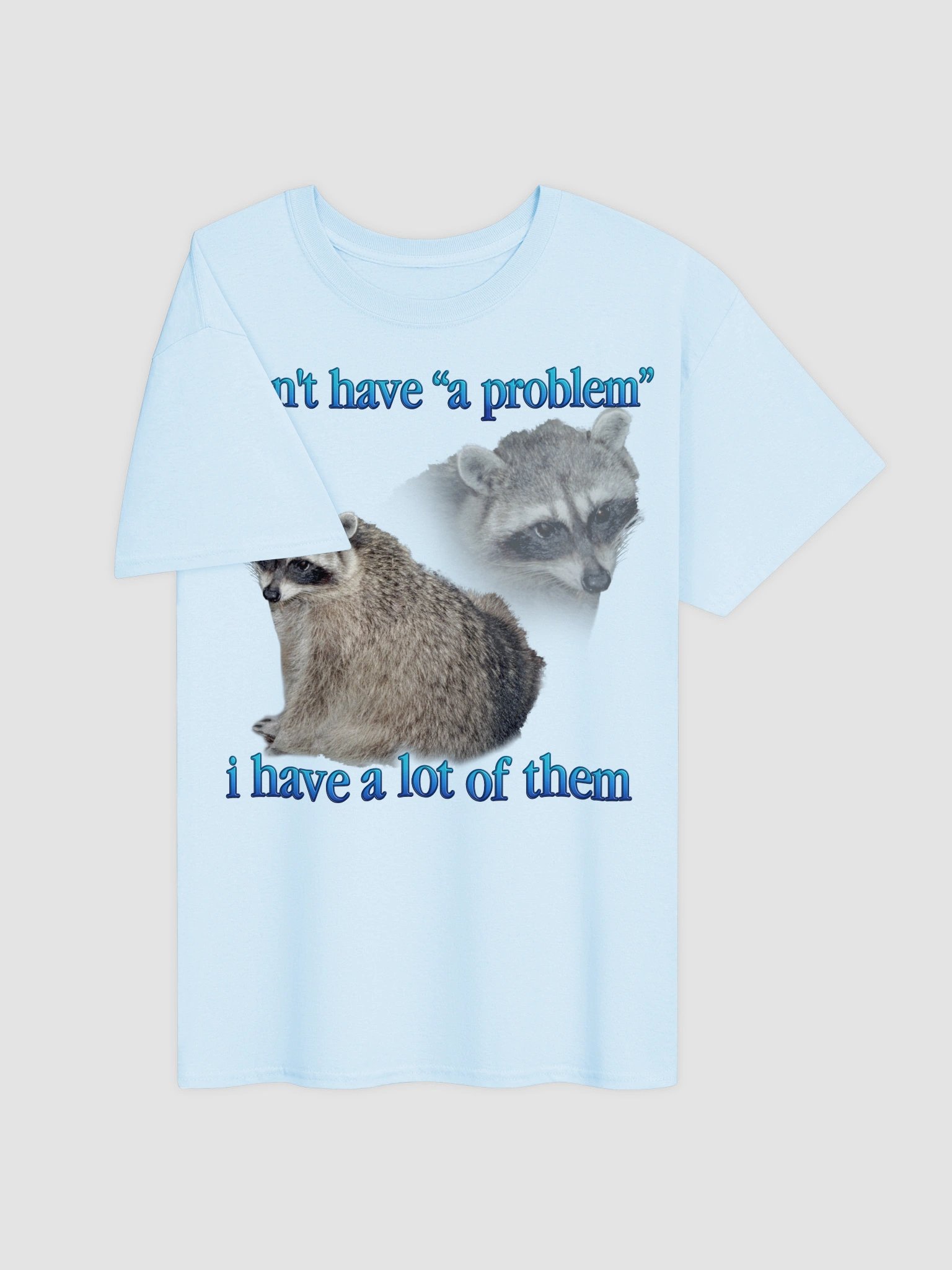 I don't have a problem Raccoon T-Shirt product image (15)