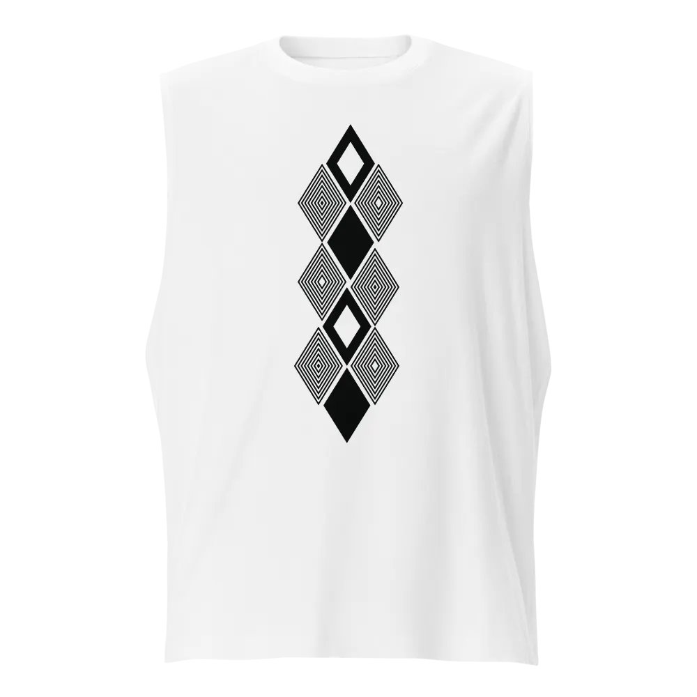 Black and white triangle design Muscle Tank product image (1)