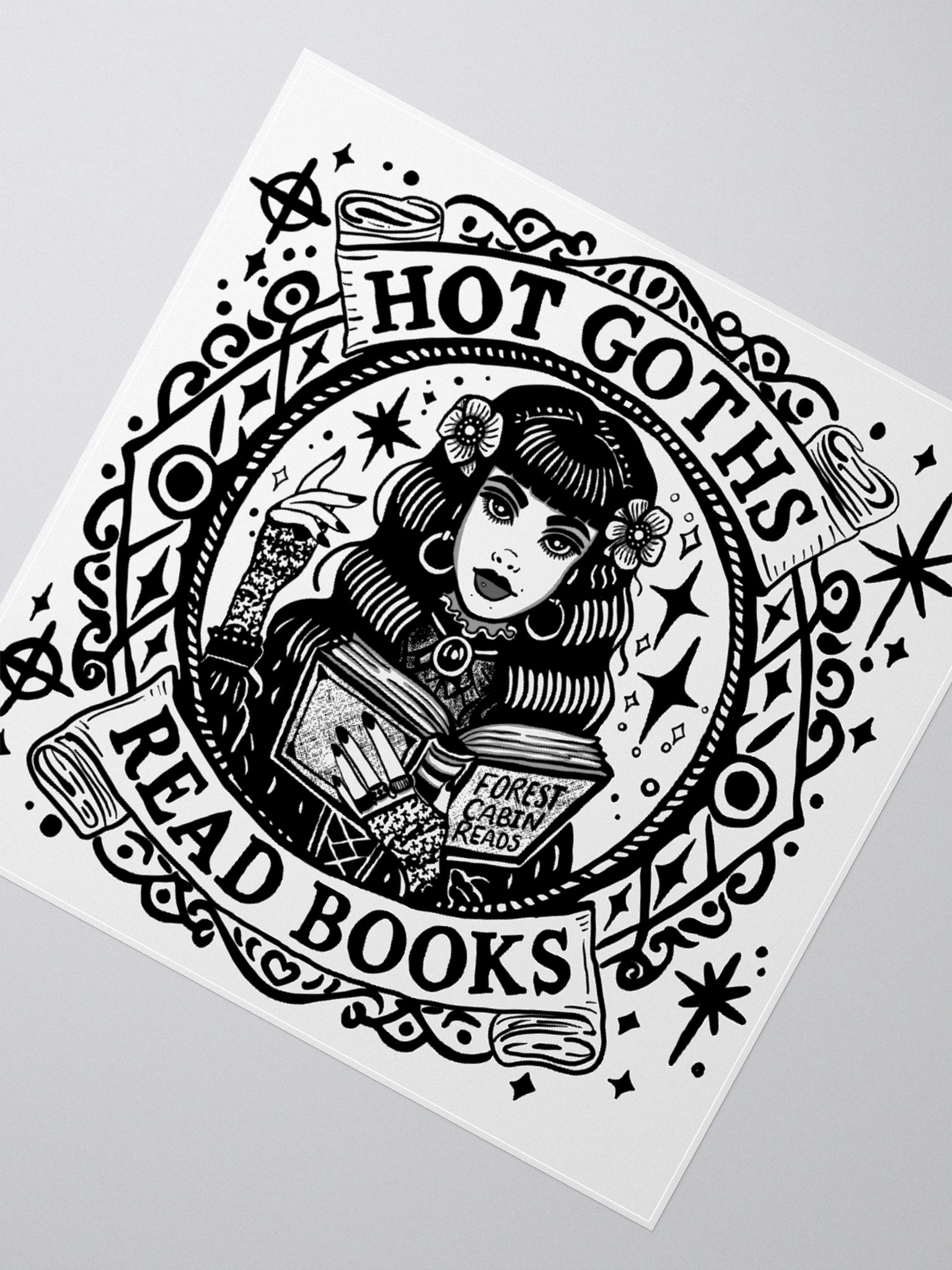 " HOT GOTHS READ BOOKS " Sticker product image (2)